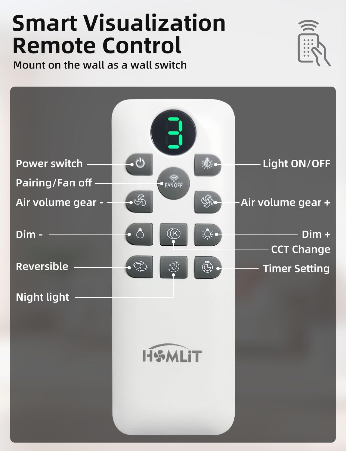 42 inch Smart Ceiling Fan with Light Low Profile Flush Mount with Remote Control Ultra-Quiet Reversible DC Motor — view 8