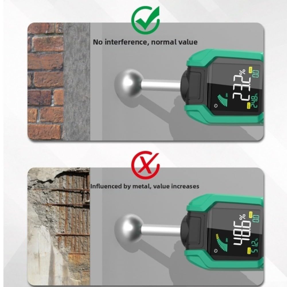 Medidor de humedad digital de madera 0 – 99% Preciso ± 2,5%