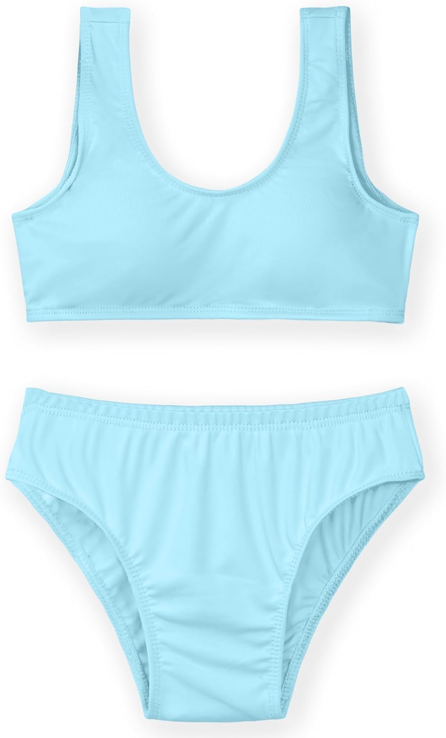 Girls Swimsuits Two Piece Bathing Suits Sport Beach Bikini Sets UPF 50+ Teen Summer Swimwear with Chest Pad