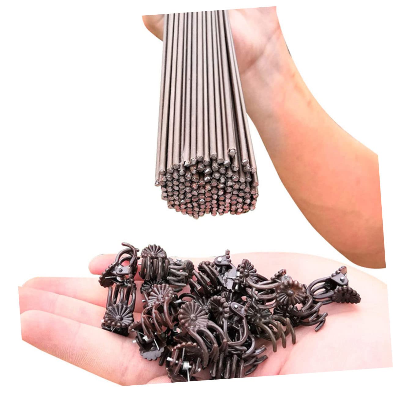 Toddmomy 2 Sätze Teiliges Set Pflanzenfixierungsclips Und Eisenstützen Für Kletterpflanzen Wetterfeste Und Rostfreie Halterungen Für Garten Für Orchideen Und Rankpflanzen 20 Stück * 2