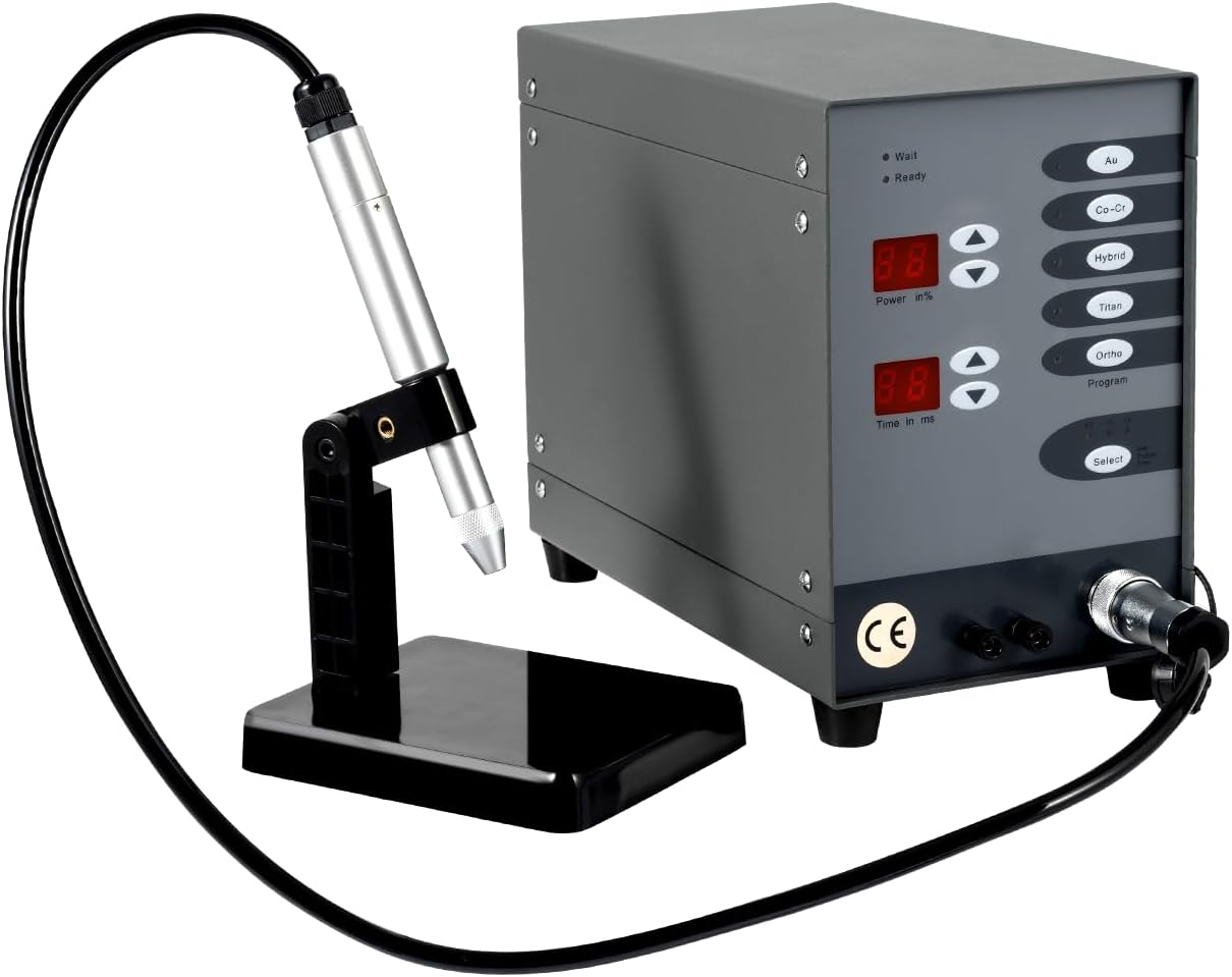 Jewelry Welder Handheld Pulse Arc 100W Automatic Spot Welding Machine for DIY Jewelry Repair and Dental Hardware