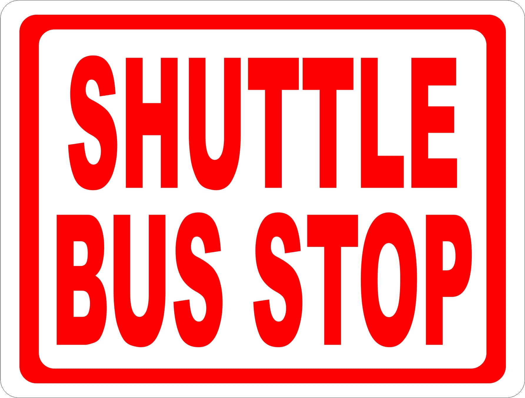 Amazon.com: Shuttle Bus Stop 標誌。 12x18 金屬。 : 工業與科學