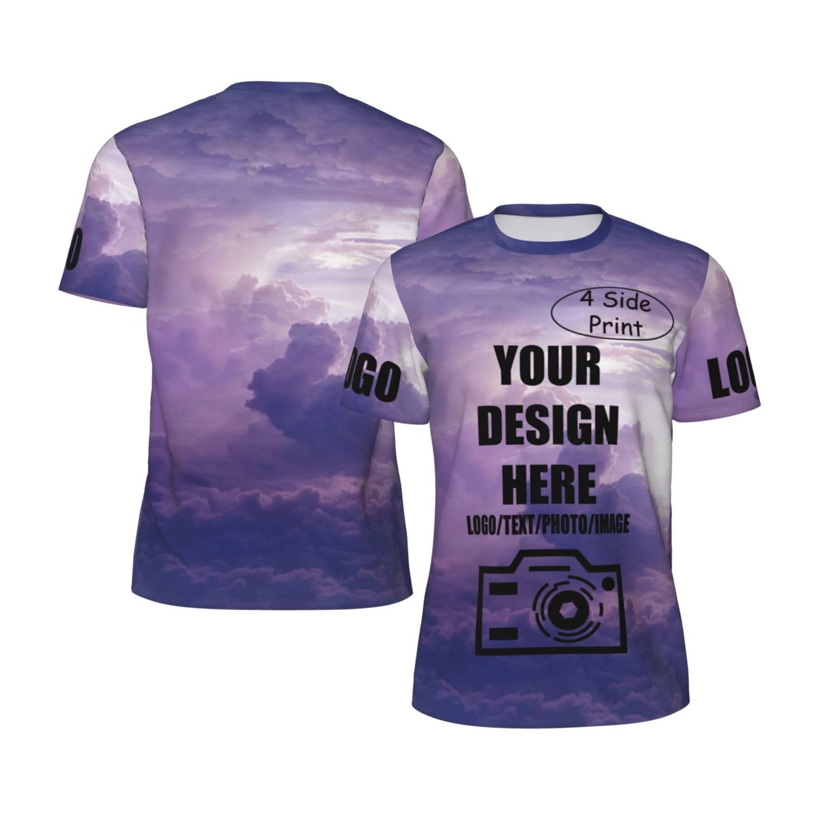 Custom T Shirts for Men Women Add Image and Text Custom Shirts for Woman Perfect for Running Cycling Sports and Lightweight/Quick Drying Mother's Day Christmas Great Gift 5X-Large Style 1