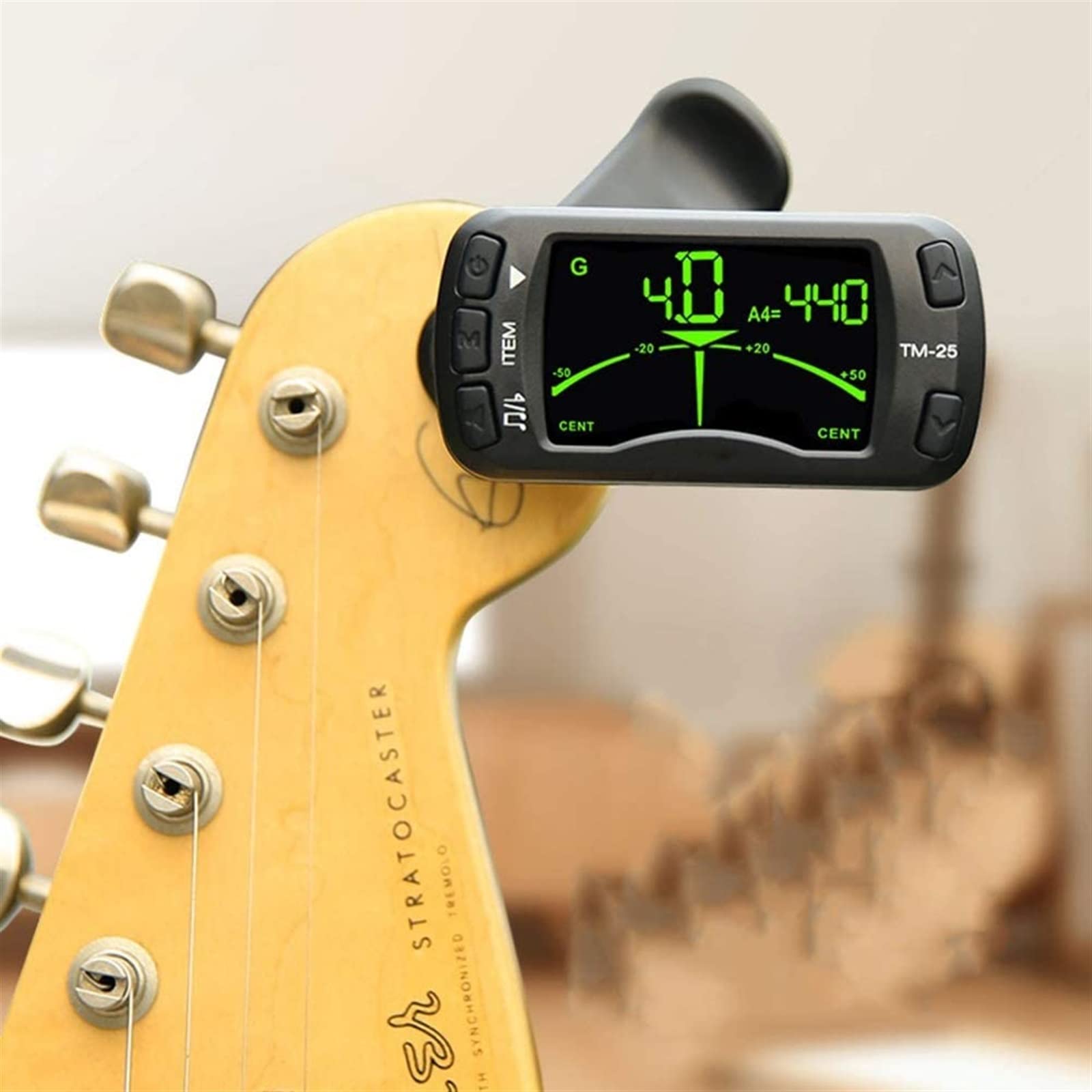 Guitar Tuner Clip Metronome Multifunzione Portatile Portatile Elettrico Chitarra Guitar Bass Violin Ukulele