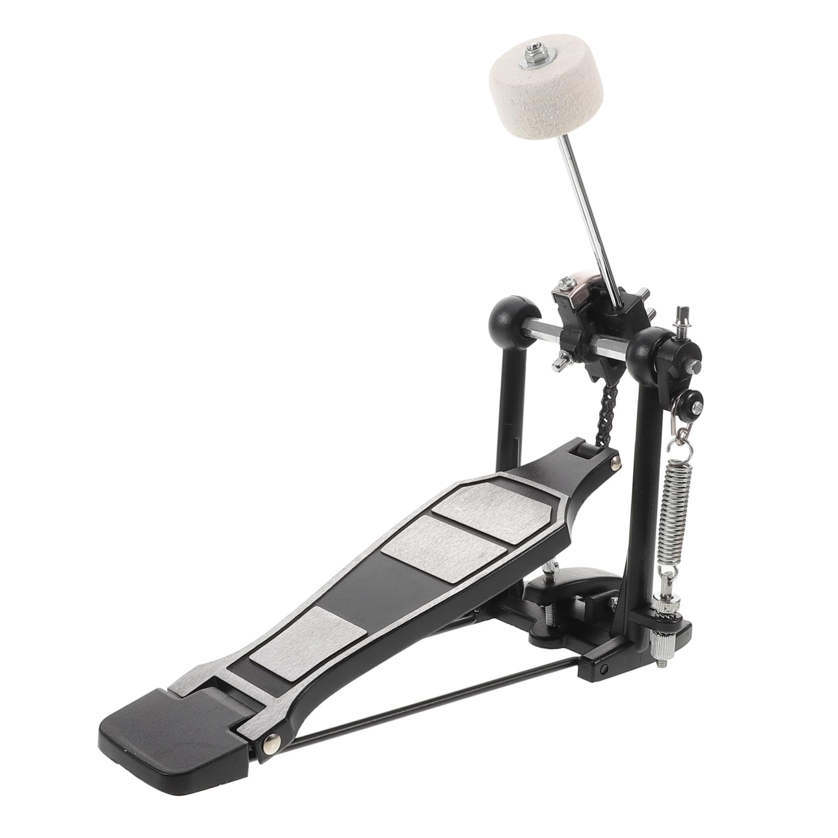 SECFOU Pédale De Grosse Caisse Aluminium Alliage Accessoire De Pour Jazz Et Percussion Pédale Simple Avec Clé De Pour Pratique Et Performance