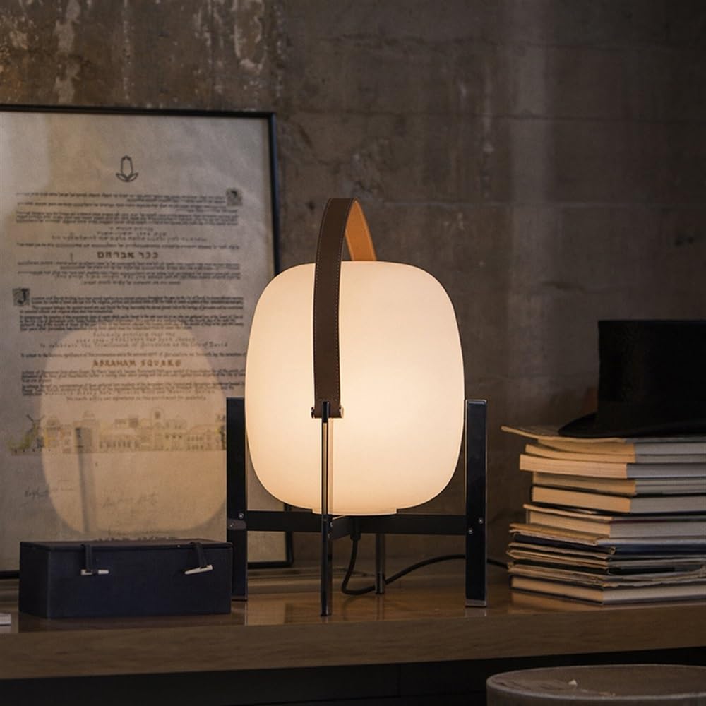 lampada, Lampade da comodino in metallo con paralume in vetro bianco, illuminazione decorativa for la casa, luce lettura for camera letto, soggiorno, studenti