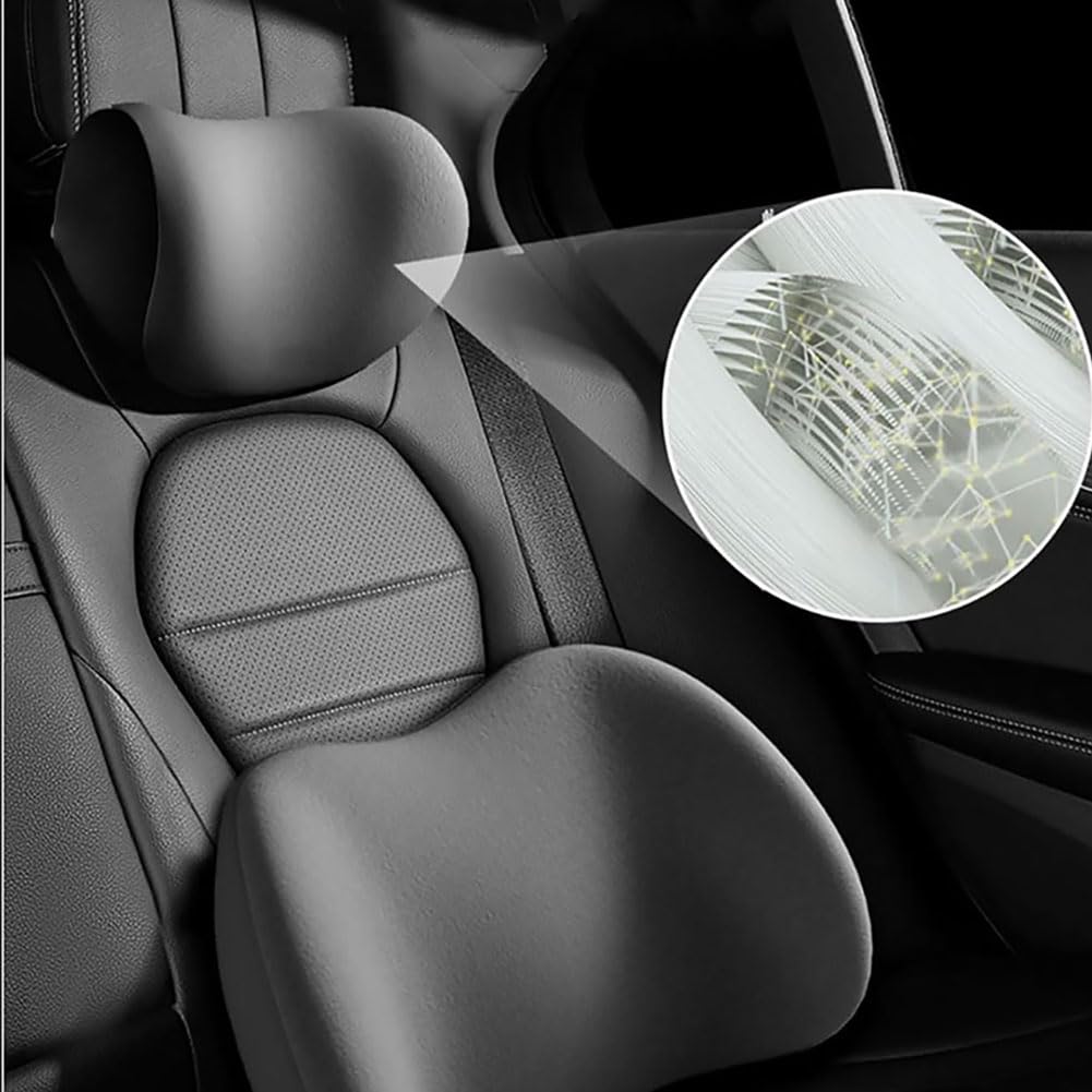 Samochodowa poduszka podtrzymująca lędźwie i zestaw poduszek pod szyję do samochodu Mitsubishi Xpander 2021, ergonomiczna, łagodząca ból szyi, pleców, akcesoria do wnętrza samochodu,