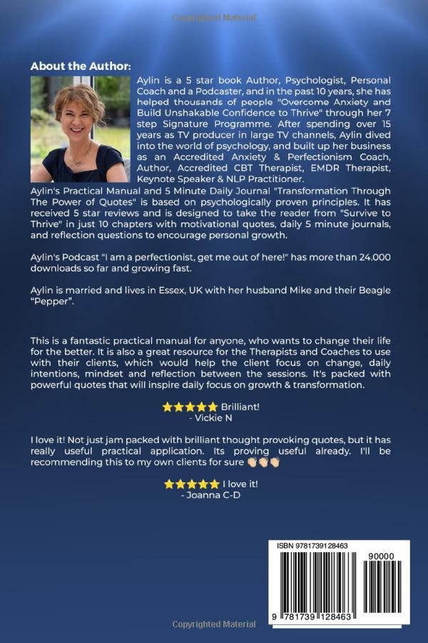 Vista 2 de Transformation Through the Power of Quotes Daily Mindset Quotes, 5 Minute Planning and Gratitude Journals to Transform Challenges into Triumphs