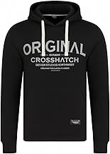 Crosshatch Men's Hoody Camo Pullover Hooded Fleece Camoflauge Jumper Sweatshirt with Drawstrings in Premium Fabrics