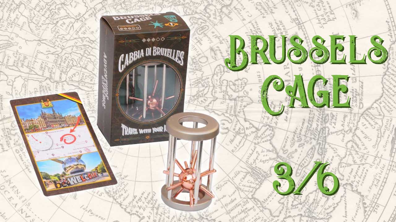 Puzzle a gabbia di Caesar, classico rompicapo in metallo