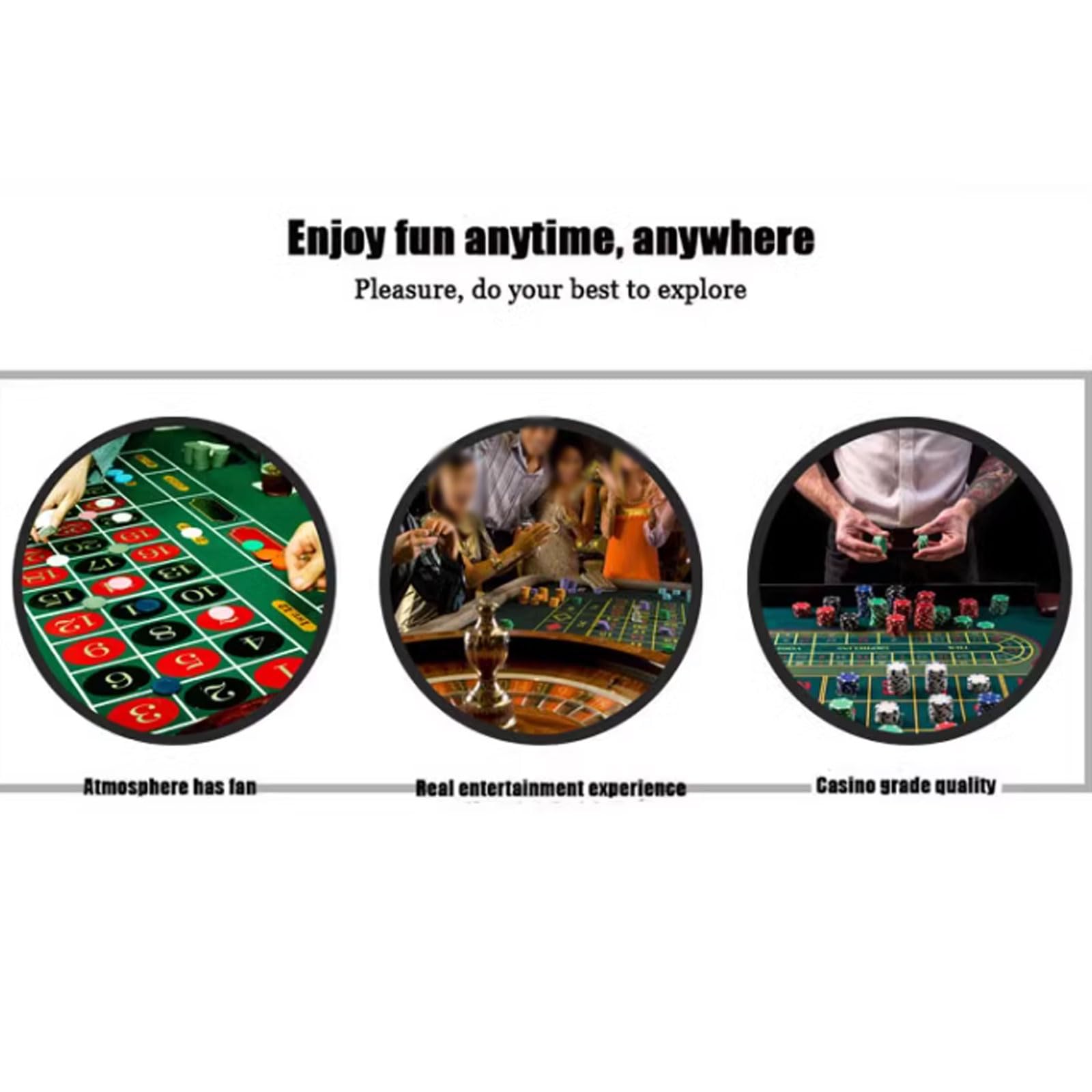 Plaque tournante Jeu de Roulette Professionnel 20 Pouces, Jeu de Roulette en Bois de qualité Casino pour Jeu de Nuit à Domicile ou Usage Professionnel