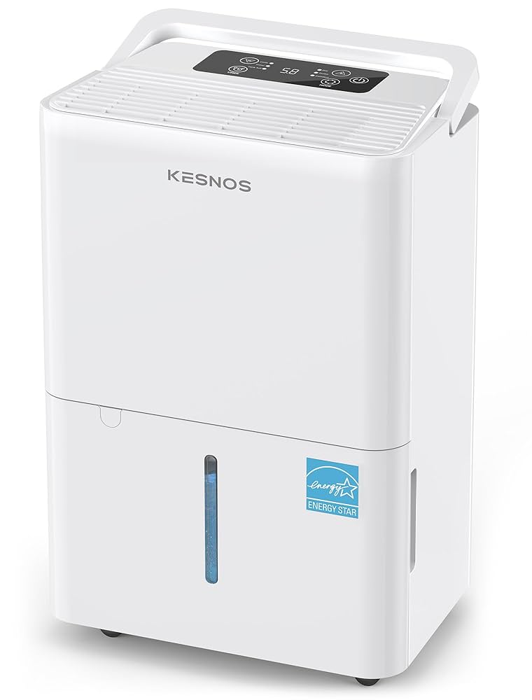 Kesnos 30 Pints Energy Star Dehumidifier for Spaces Up to 2,500 Sq. Ft, Quiet Dehumidifier for Home, Bedroom, Bathroom, Basement with Drain Hose, Featuring Mutile Mode, Auto Defrost, Timer Function