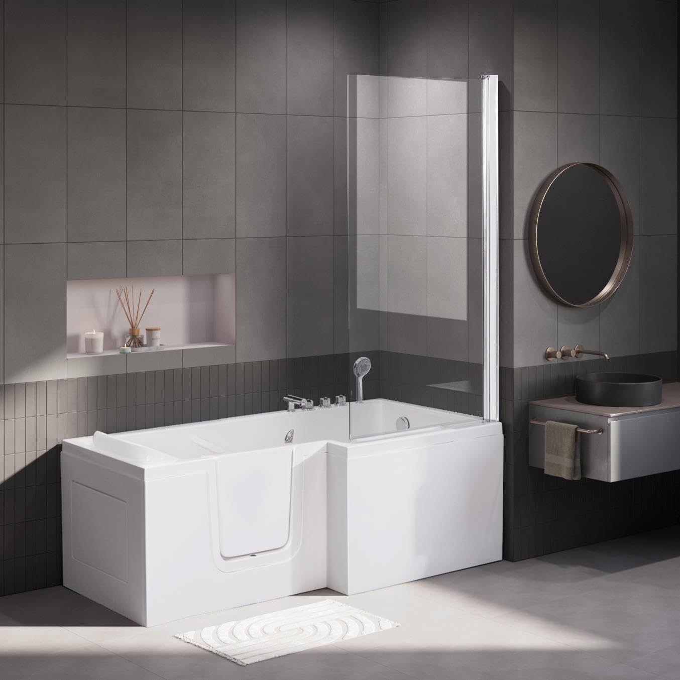 Coniston 1700 Easy Access Standard Walk-in Shower Bath - Right Hand