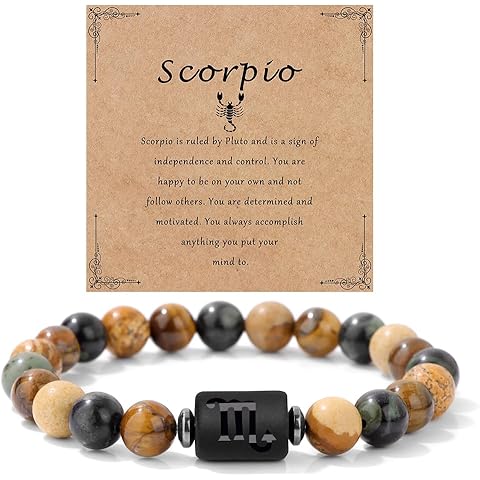 Zodiac Bracelet Gemstone beads bracelet for women Constellation Horoscope Chakra Re...