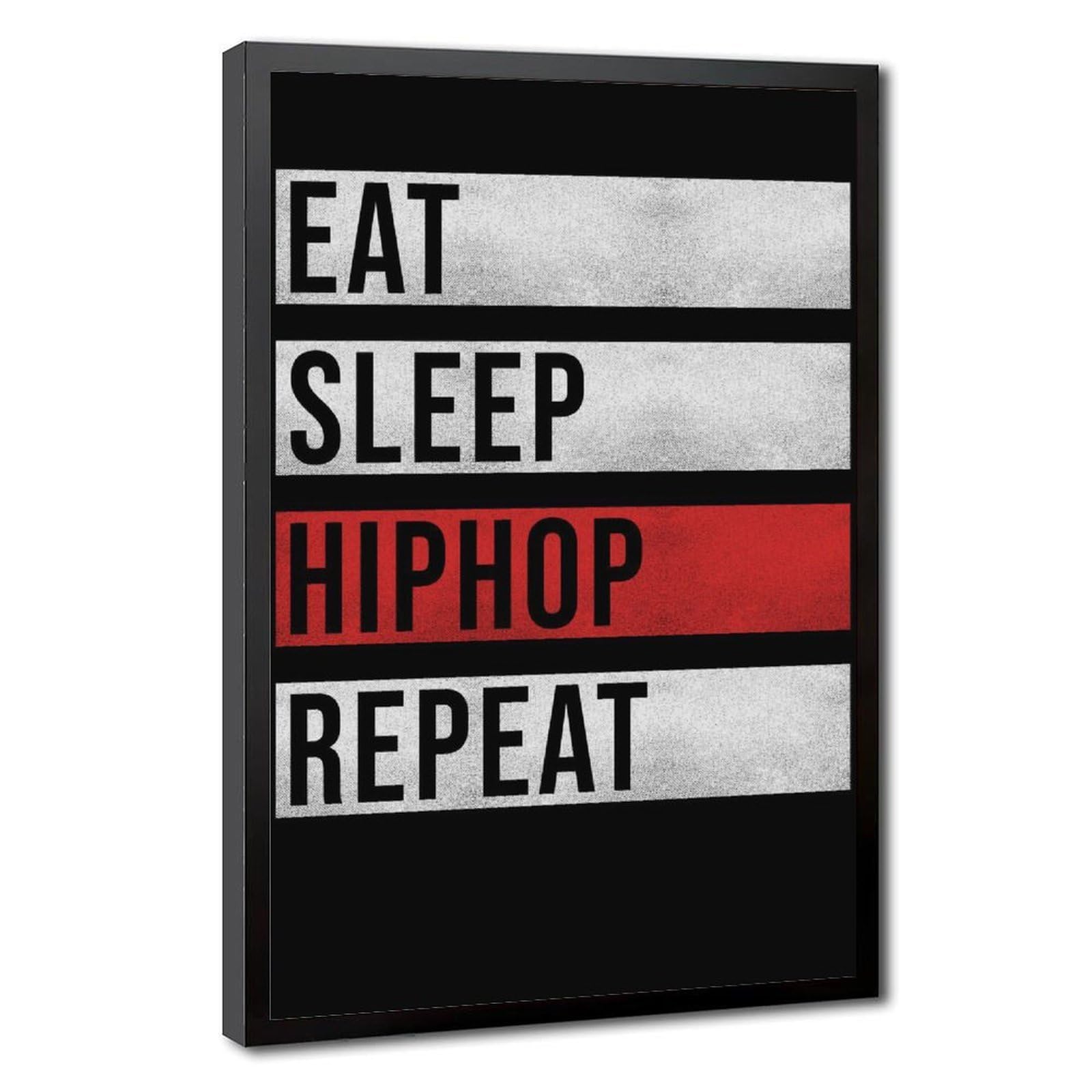 Poster vintage vintage in stile hip hop, 2 poster su tela, decorazione artistica da parete per soggiorno, camera da letto, decorazione nera: 40,6 cm di lunghezza x 61 cm di larghezza