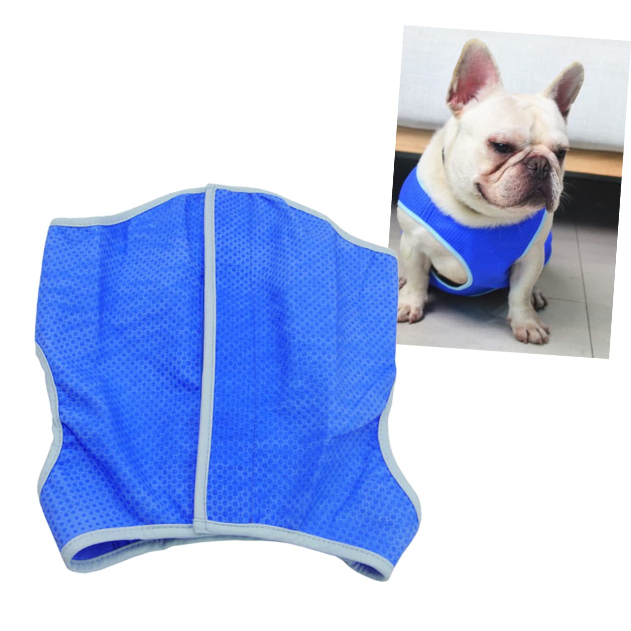 Housoutil 3pièces Gilet De Refroidissement pour Chiens Rafraîchissant Maille PVA s Bleu Confortable Et Ultra-léger