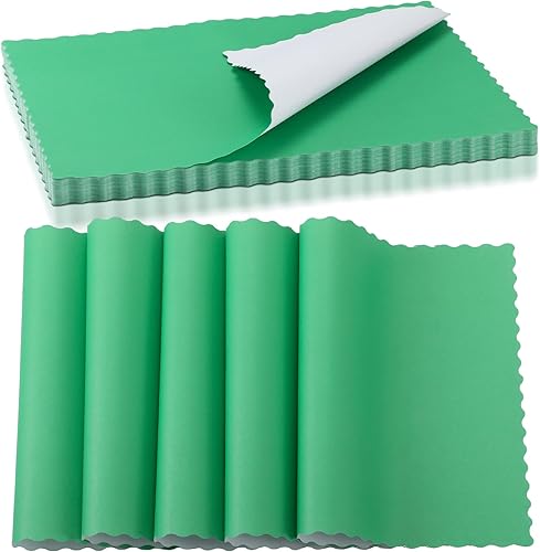 Uiifan 200 manteles individuales de papel, desechables, bordes festoneados, manteles individuales en blanco, a granel para comedor, bodas, fiestas,