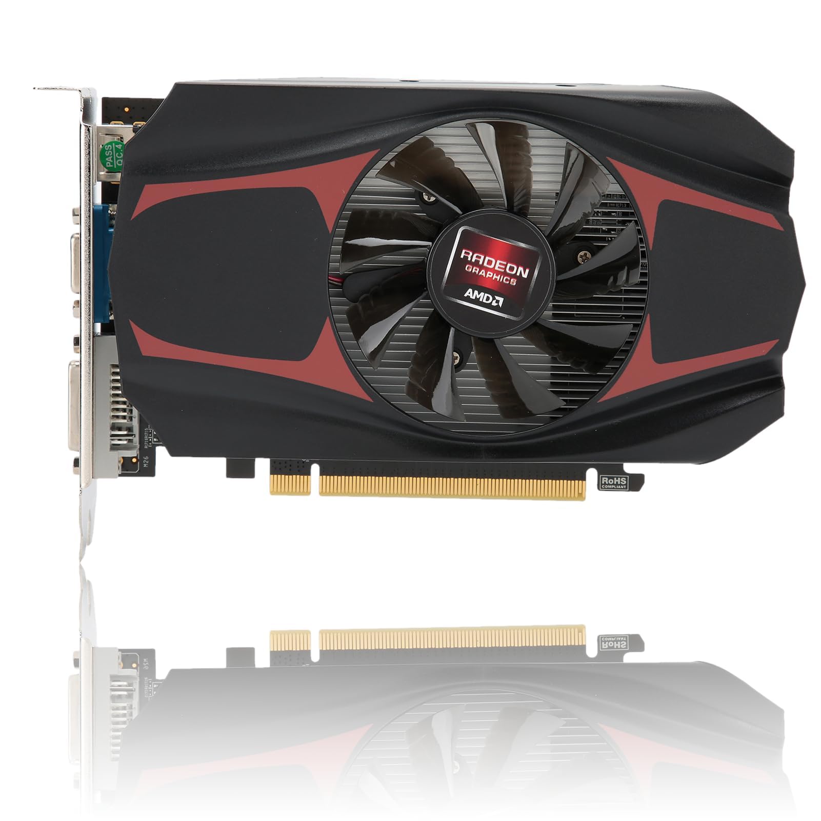 Profesjonalna karta graficzna do gier HD7670 1 GB DDR5 128-bitowa, karta pamięci wideo o niskim poziomie szumów Do częstotliwość rdzenia 650 MHz, z gniazdem karty