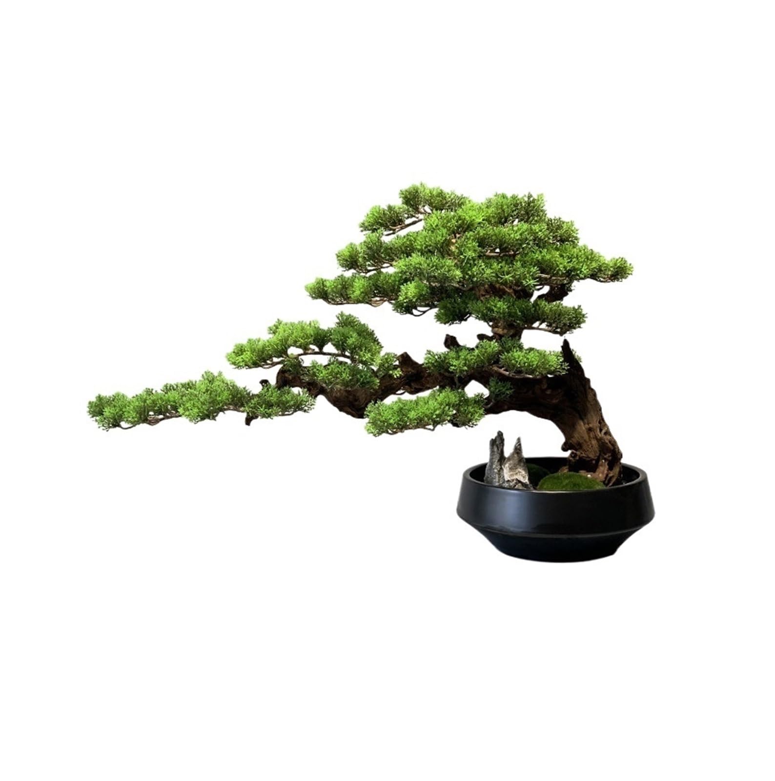GLJTUO Artificial Trees Chinese-style Artificial Bonsai Tree Office Simulation Welcome Pine for Desktop Decoration Simulated Pine