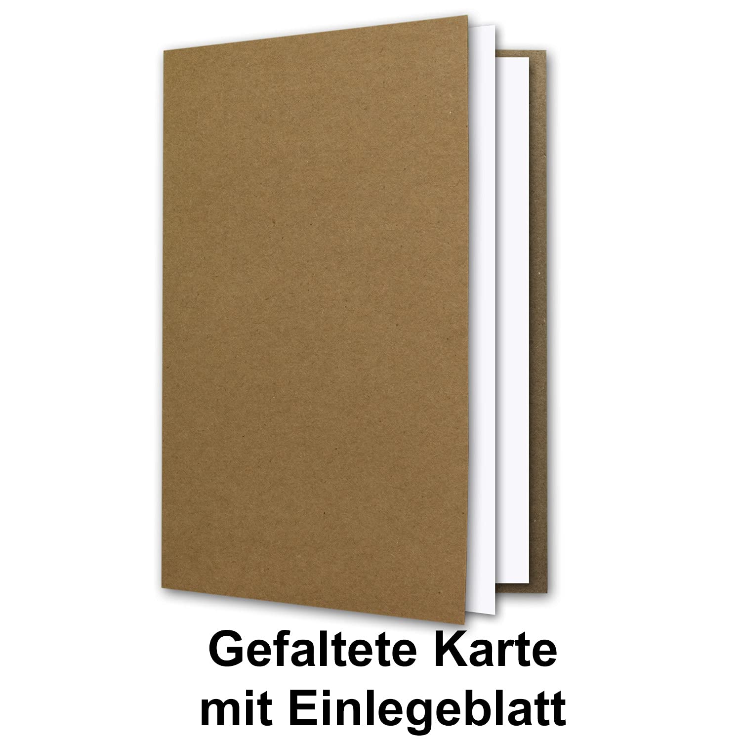 NEUSER PAPIER Vintage Kraft Paper Cards Set including Envelopes & Inserts 100 Sets Blank Recycled Cards Natural Brown DIN A6 / C6 - Image 2
