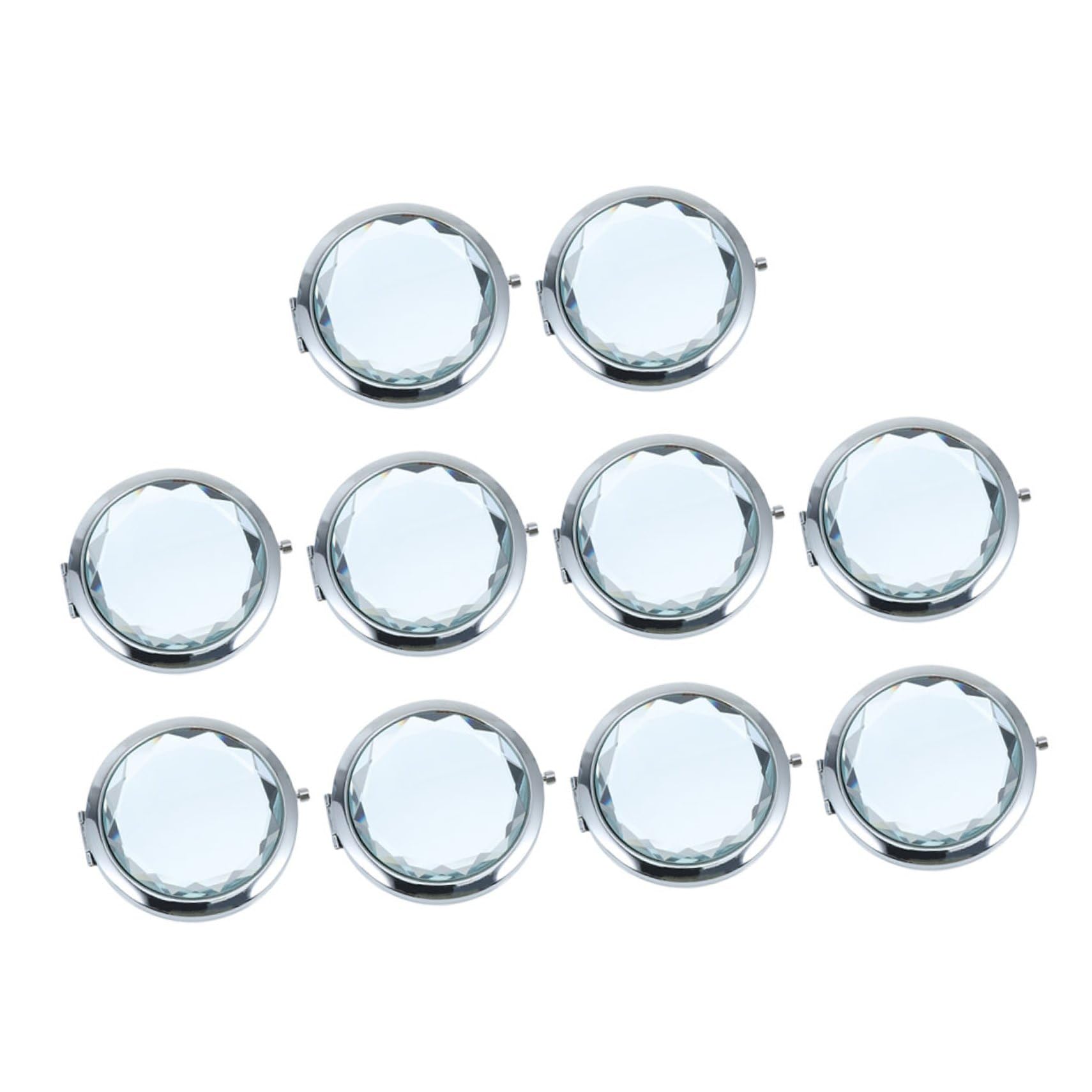 10 Pezzi Cosmetico Tascabile Doppio Compatto e Portatile Specchietto Viaggio e Resistente per Borsa e