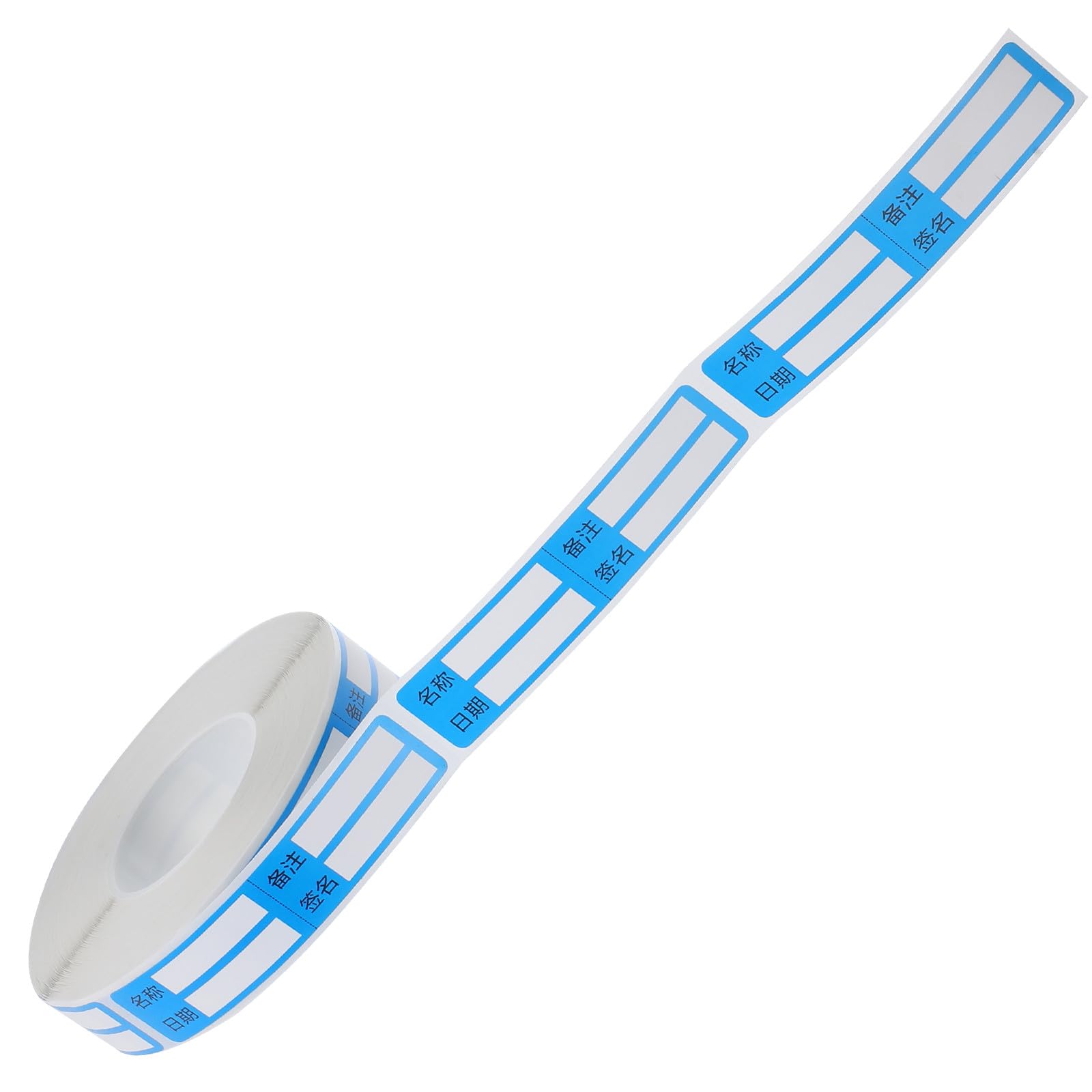 Abaodam Blank Medicine Reminder Tube Labels Sticky Writable Adhesive Stickers for Hospital Care Blue Roll for Medical and Office Use
