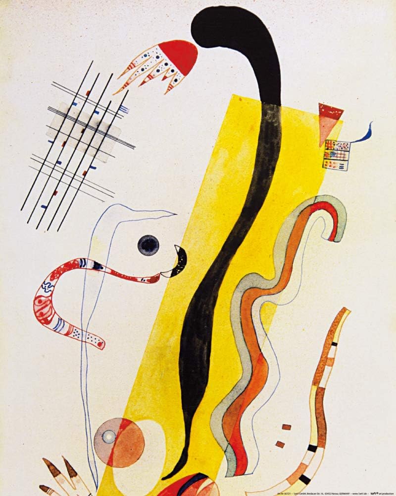 1art1 Wassily Kandinsky Poster Art Print Rampant, 1934