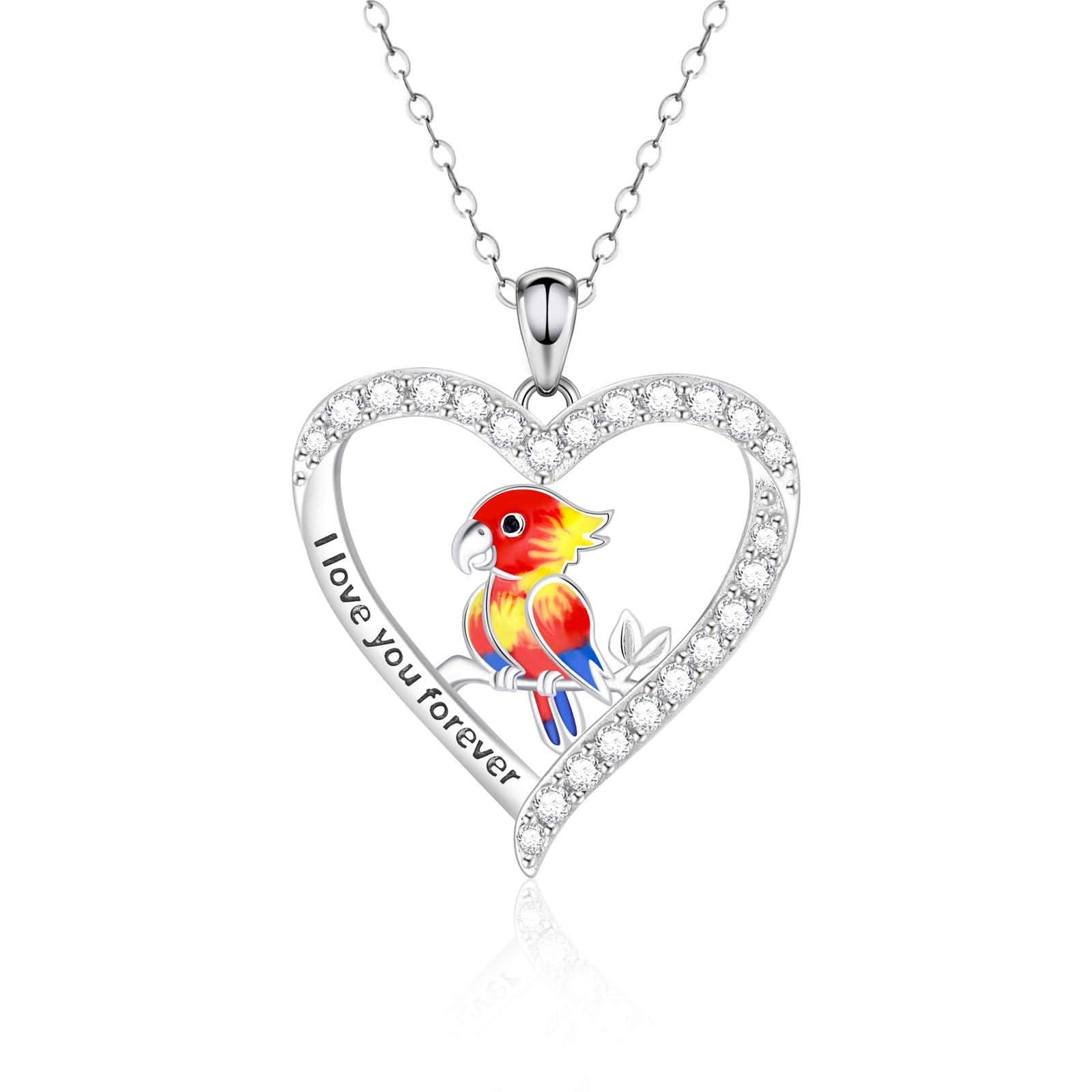 Pendentif Perroquet Argent Hypoallergénique contre Irritations