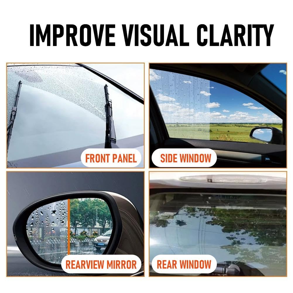 Qi-for Glass Guard Cleaner, Qi-for Car Oil Film Cleaner, Car Window Cleaner with Handle Applicator, Glass Emulsion Cleanerfor Cars Windshield, Glasses Cleaning Board and Oil Film Removal Lotion — view 6
