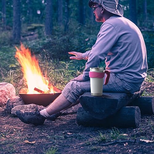 Miniatura 6 de El mango del vaso se adapta a vasos Yeti de 20 onzas, OZARK TRAIL, Rambler (solo asa, taza no incluida) (rojo rosa)