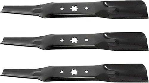 Miniatura 2 de Cuchillas de corte de 54 pulgadas compatibles con Craftsman, Cub Cadet, MTD, Troy-Bilt reemplaza al OEM 942-05056A, 742-05056A, 742-05056, juego de 3