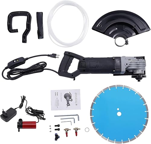 Miniatura 3 de Sierra de hormigón eléctrica de 14 pulgadas, cortador de energía de 3000 W, sierra circular con profundidad de corte de 5.31 pulgadas, sierras de