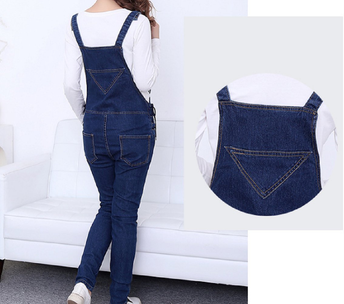 Damen Umstandshose Trägerhose Jeans
