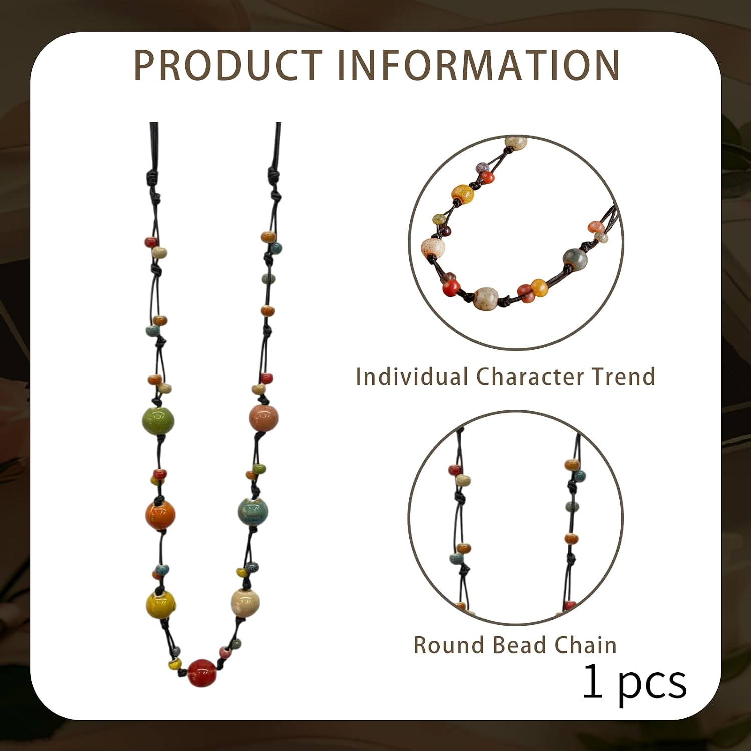 Long Necklaces for Women Boho Necklace Long Chunky Beaded Handmade Hippie Beach Summer Fashion Costume Jewelry Gift for Women Mothers Day
