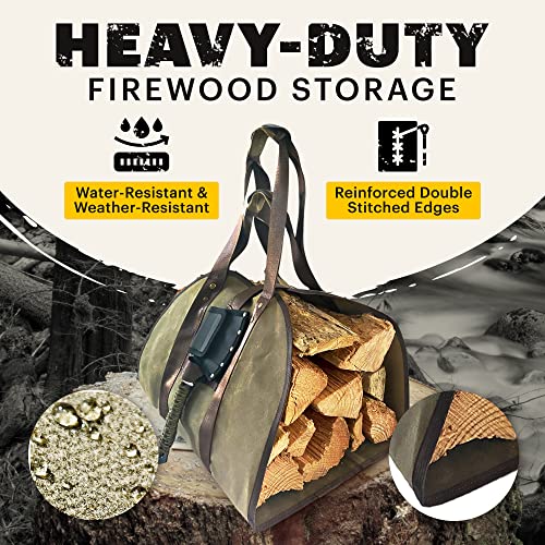 Dogwood Tuff Log Carrier For Firewood, Campfire