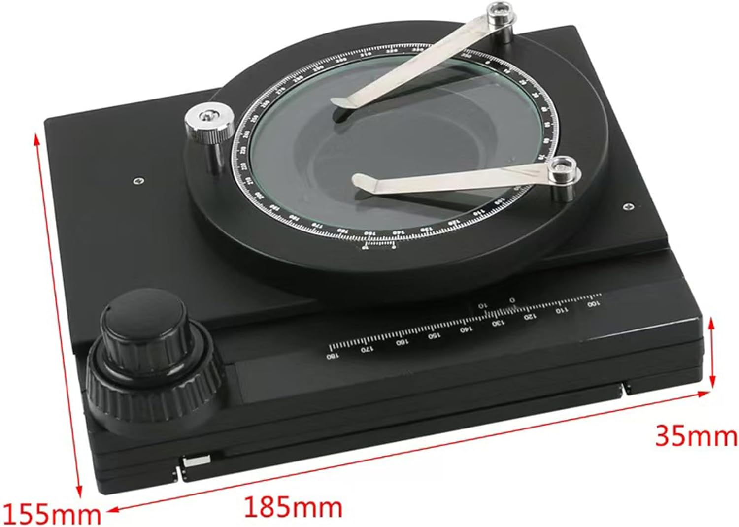 Precision Rotary Microscope Slide Table for Macro/Micro Photography, 60mm Horizontal & 55mm Vertical Travel, 1mm Accuracy,for Photographers & Scientists