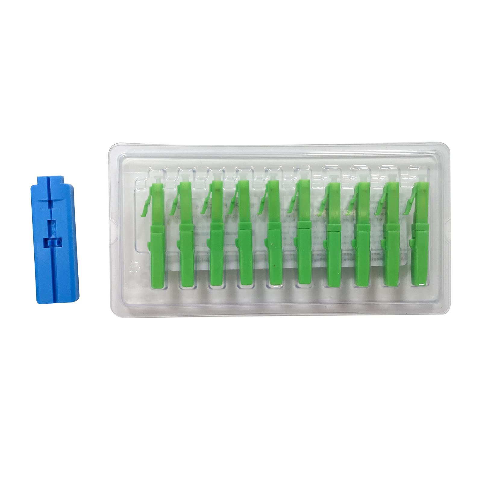 Fiber fast connector, fiber optic quick connector, LC/APC, for 2.0mm cable, 10 Pack