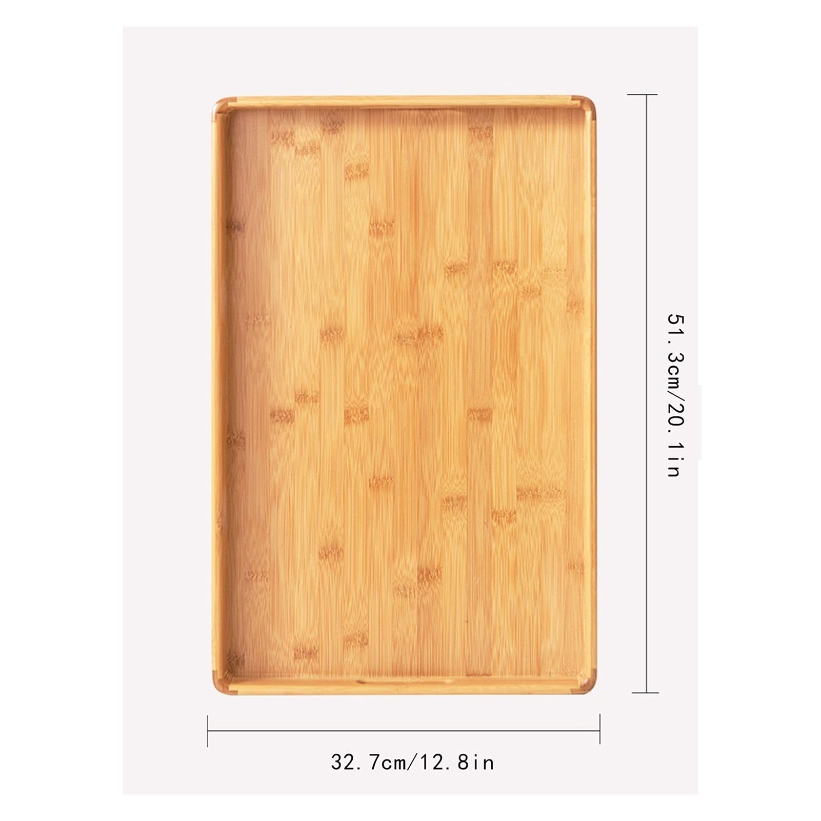 Bandeja Bandeja de servir y plato, placa de senderos de madera rectangular con bandeja de bocadillos de mango, bandeja de desayuno, decoración de granja con estilo Sirviendo platos Bandejas para Servi