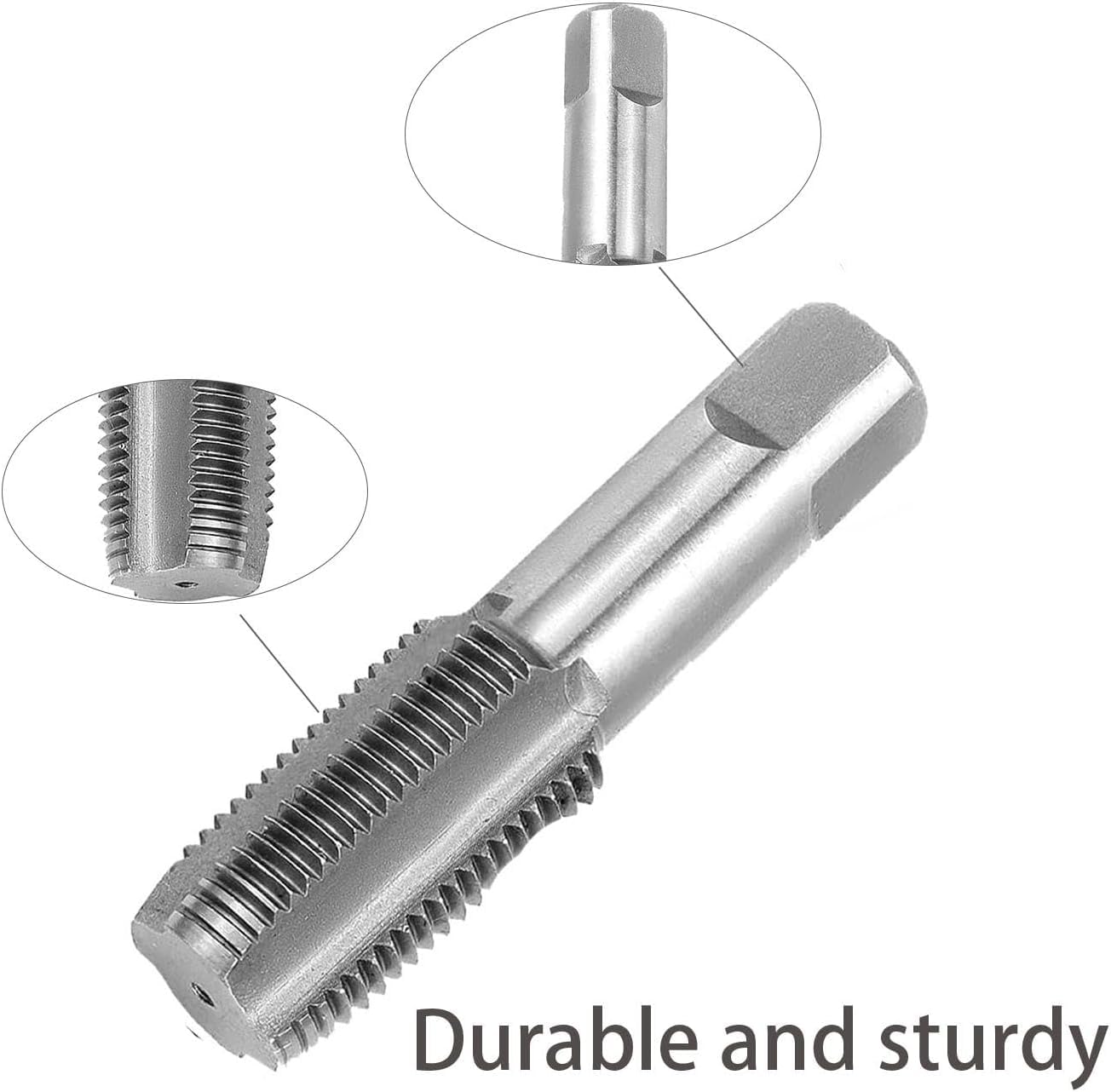 Set di maschi per tubi, in acciaio al carbonio, filettatura interna da 1/2", filettatura interna da 3/4", maschio, per riparazione meccanica e automobilistica, raccordi per tubi dell'acqua