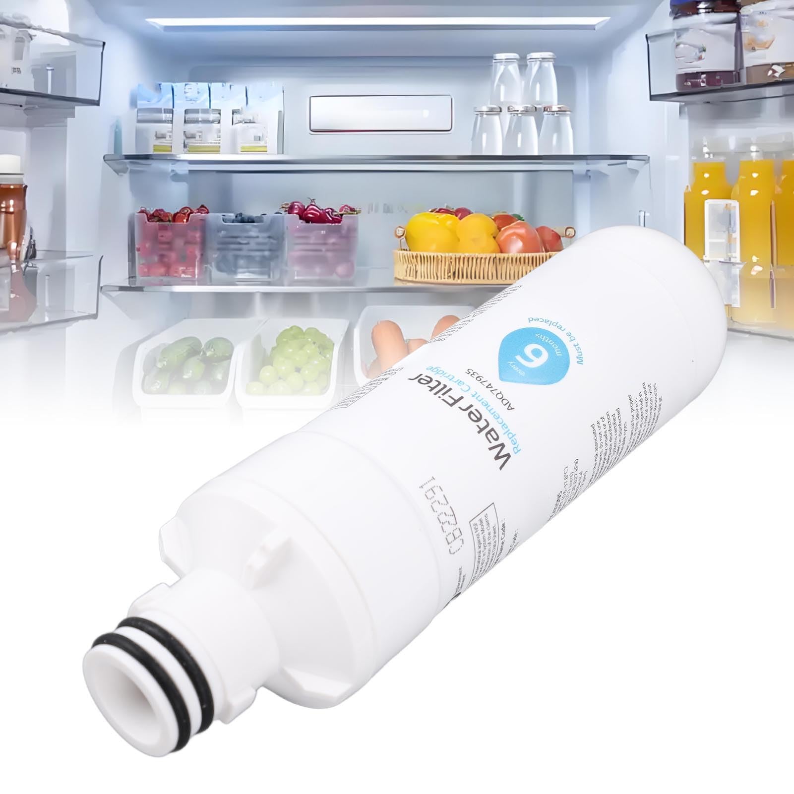 Tonysa Remplacement de l'ADQ747935 Filtre d'Eau du Réfrigérateur, Compatible avec MWF, NSF/ANSIS 42 certifié, Filtre à Eau Carbone Facile, Réduit le Chlore et les Impuretés, 1 Pack