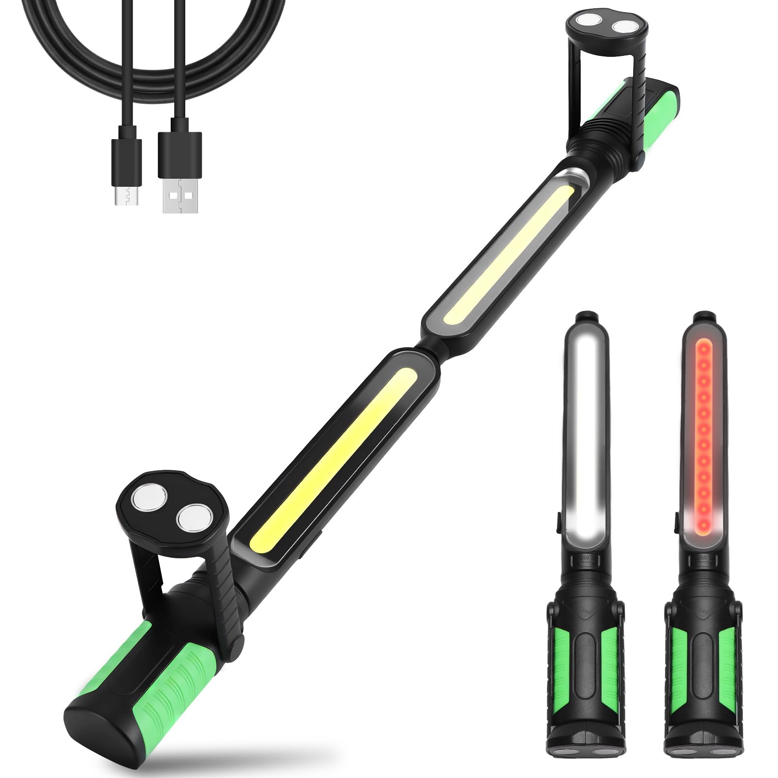 Magnetic Work Light Rechargeable for Mechanic 2400LM LED Portable Work Light