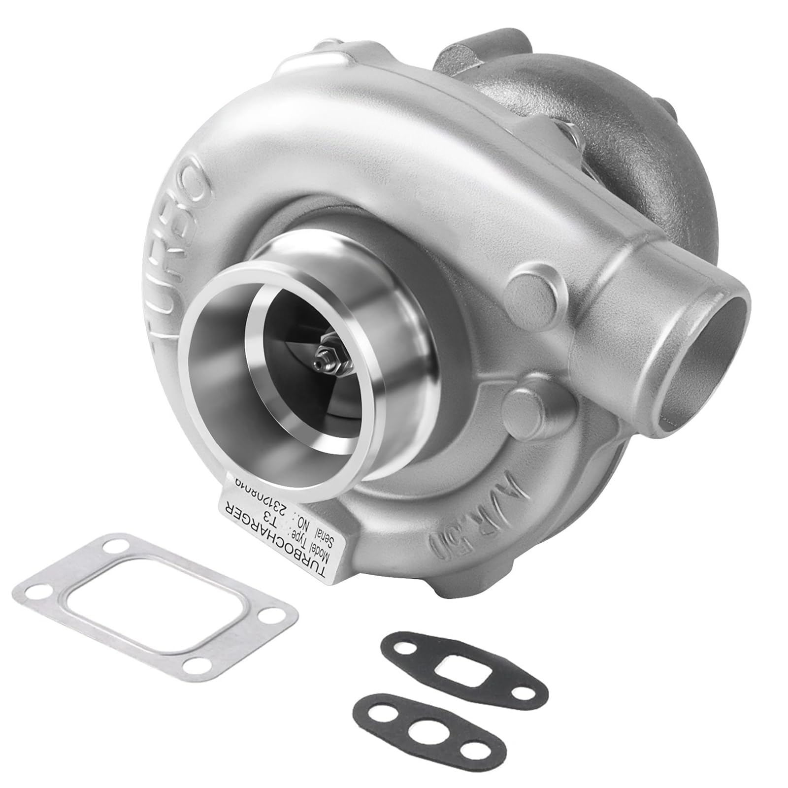 Autodevil T3 T4 Universal Turbo Turbocharger Compatible with T3/T4 T04E 0.57 A/R 48.1 TRIM 400+HP Boost Stage III Charger 1.5L-2.5L Engine Replaces Part For 1.5L-2.5L Engine