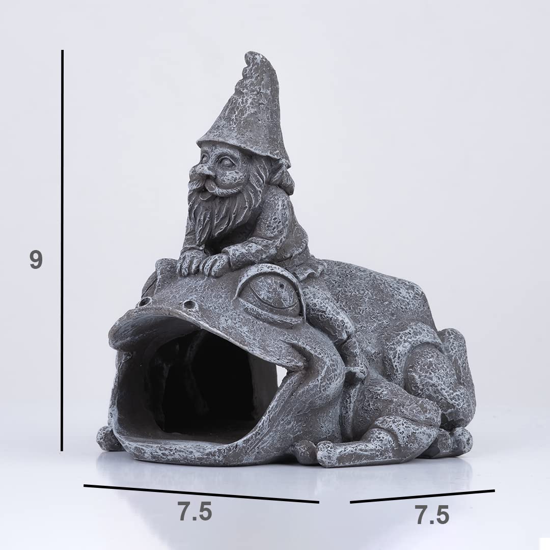 Nilpferd Dachrinnenschutz Als Regenfallrohr-Verlängerung – Garten-Deko Aus Harz, 18 X 18 X 17,3 Cm