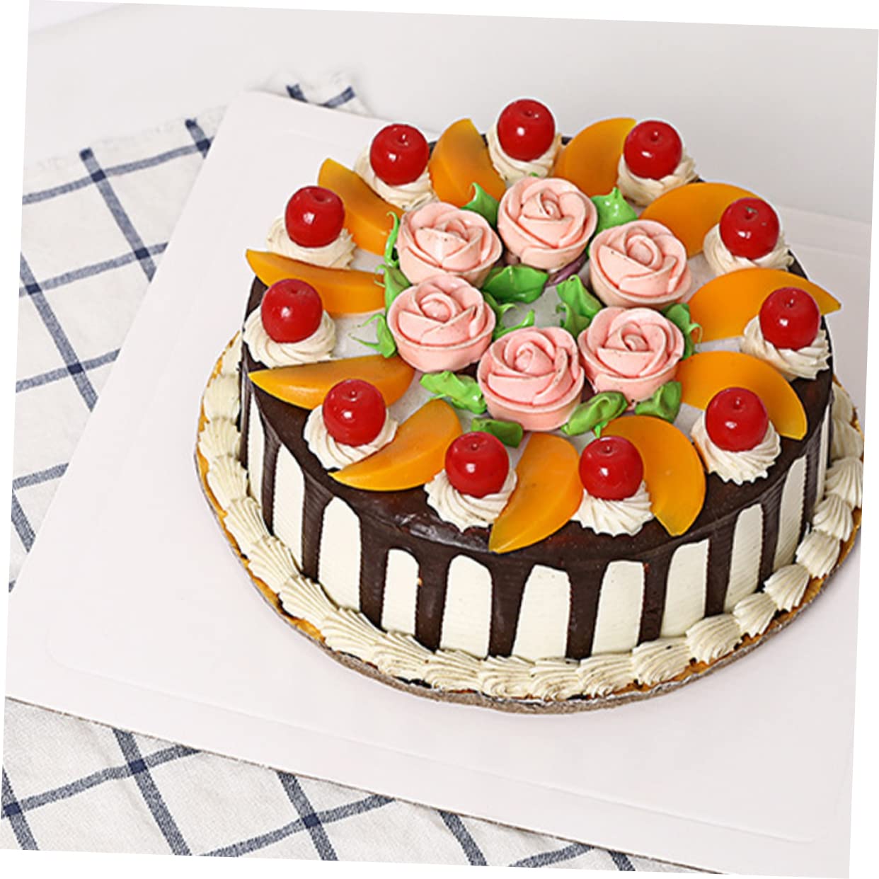 Garneck Square Cake Box Pads 20pcs Paper Cake Bases Foam Mats for Mousse Baking Events