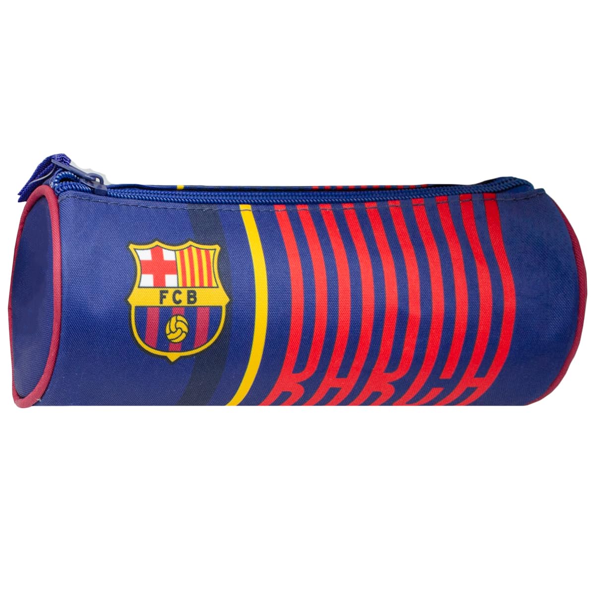 FCB Barcelona FC Basic Flat Pencil Case 23 x 12 cm | Official Design with Club Crest | Compact and Durable School Pencil Case | Ideal for Pencils, Pens and Supplies | Secure Zip