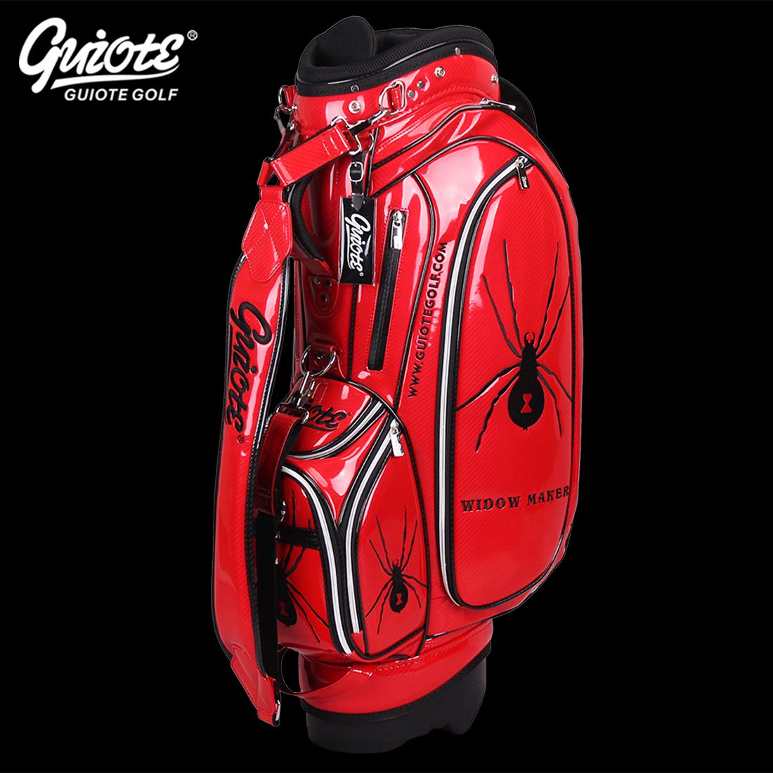 Amazon | GUIOTE Golf キャディバッグ PUレザー刺繍10.5 