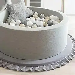 kids Piscina de bolinhas redonda de foam (cinza)