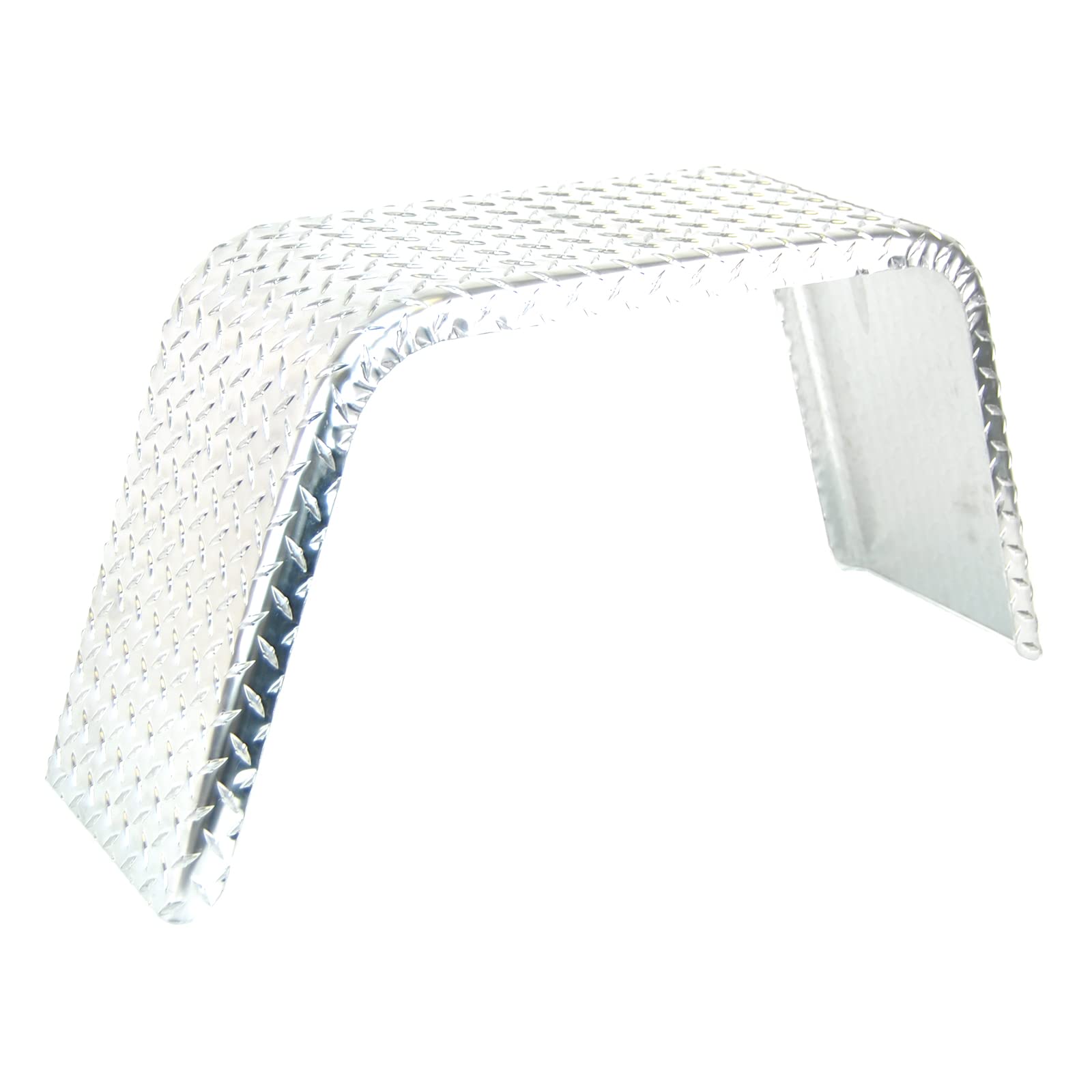 Sturdy Built (2) Boat Trailer Fenders Square Aluminum Diamond Tread Plate 10'' x 32'' x 14'', (22935-2)