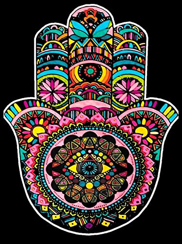 mano de fatima para colorear