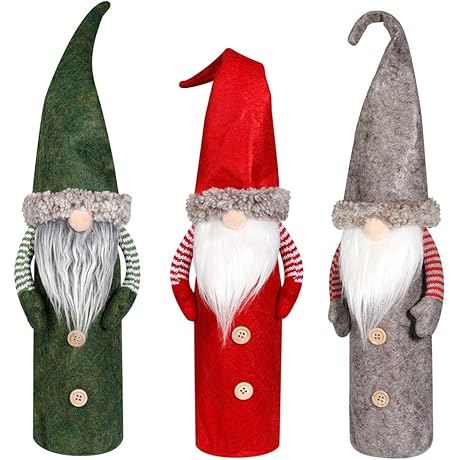 D-FantiX Christmas Gnomes Wine Bottle Covers